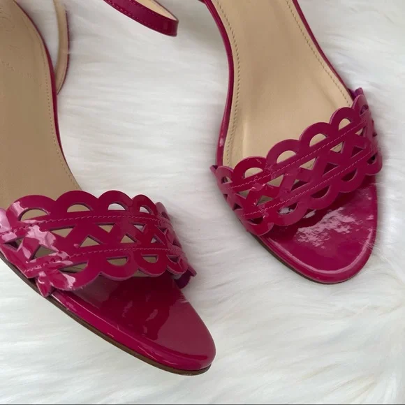 J. Crew Inez Patent Midheel Sandals 7.5 - Picture 6 of 14